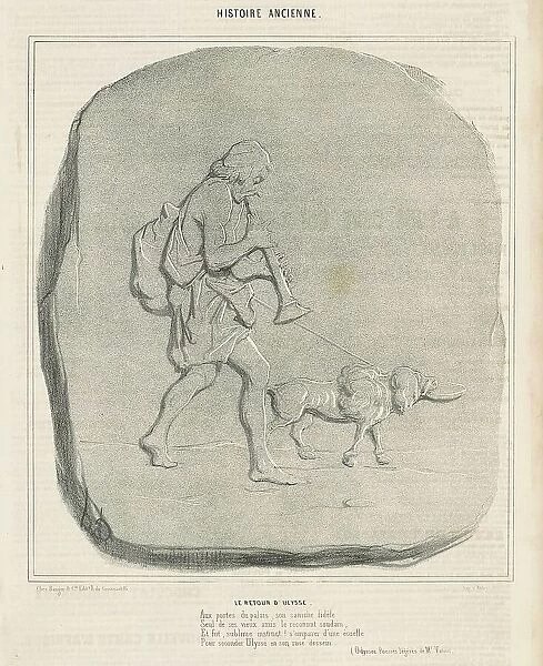 Le retour d'Ulysse, 19th century. Creator: Honore Daumier