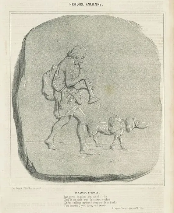 Framed Print : Le retour d'Ulysse, 19th century. Creator: Honore Daumier Framed Print : Le retour d'Ulysse, 19th century. Creator: Honore Daumier