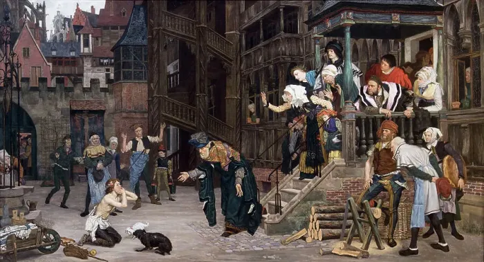 Framed Print : Le retour de l'enfant prodigue, 1862. Creator: James Tissot Framed Print : Le retour de l'enfant prodigue, 1862. Creator: James Tissot