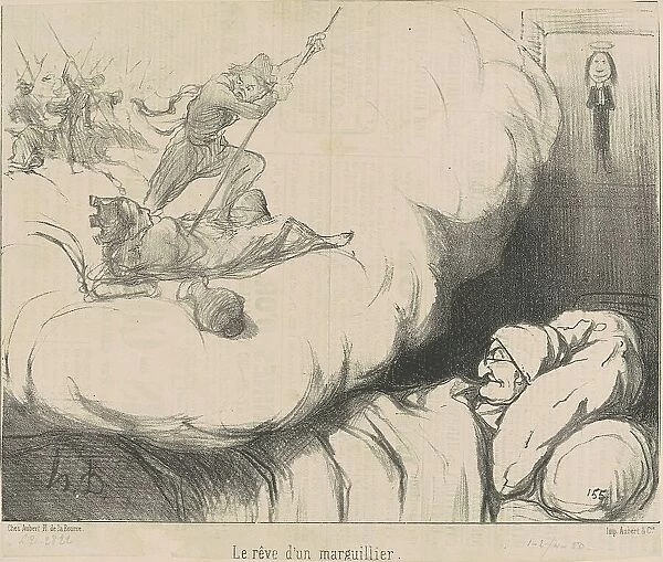 Le rêve d'un marguillier, 19th century. Creator: Honore Daumier