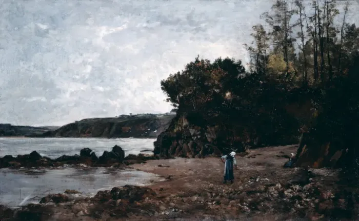 Framed Print : Le Ris, 1864. Artist: Emmanuel Lansyer Framed Print : Le Ris, 1864. Artist: Emmanuel Lansyer