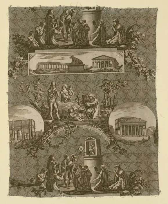 Framed Print : Le Romain (The Roman) (Furnishing Fabric), France, 1811. Creator: Unknown Framed Print : Le Romain (The Roman) (Furnishing Fabric), France, 1811. Creator: Unknown
