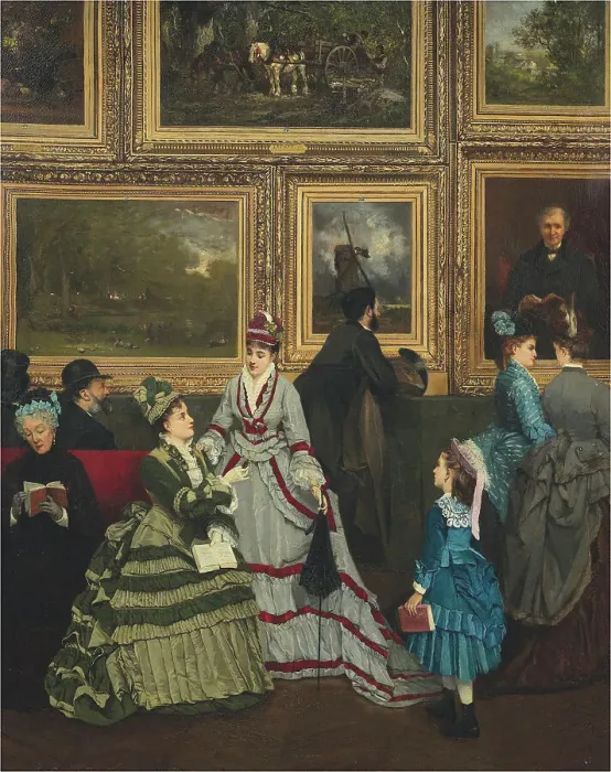 Framed Print : Le Salon de 1874, 1874. Creator: Cabaillot-Lassalle; Camille (1839-1902) Framed Print : Le Salon de 1874, 1874. Creator: Cabaillot-Lassalle; Camille (1839-1902)