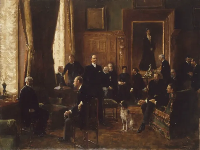 Framed Print : Le salon de la comtesse Potocka, 1887. Creator: Beraud, Jean (1849-1936) Framed Print : Le salon de la comtesse Potocka, 1887. Creator: Beraud, Jean (1849-1936)