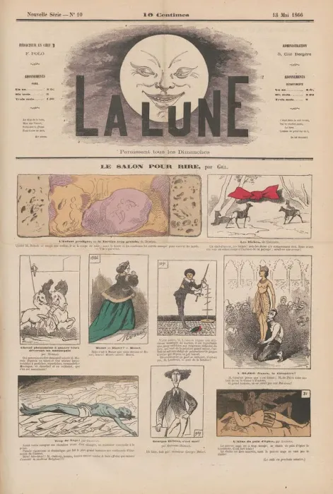 Framed Print : Le salon pour rire, 13 May 1866, La Lune, 2, 1866, No, 10, 1866 Framed Print : Le salon pour rire, 13 May 1866, La Lune, 2, 1866, No, 10, 1866