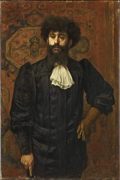 Le Sar Josephin Peladan (1858-1918), 1891. Creator: Desboutin, Marcellin Gilbert (1823-1902)