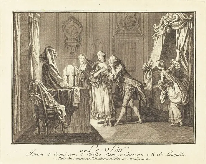 Framed Print : Le soir. Creators: Joseph de Longueil, Charles Eisen