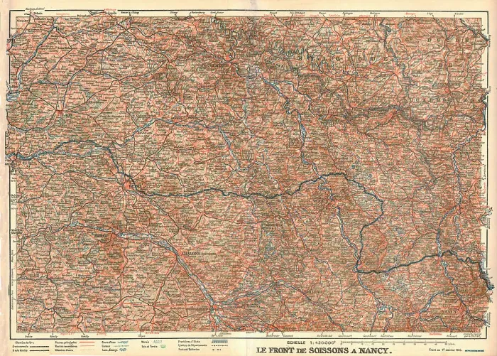 Framed Print : Le Front de Soissons a Nancy. 1er janvier 1916, 1916. Creator: Unknown Framed Print : Le Front de Soissons a Nancy. 1er janvier 1916, 1916. Creator: Unknown