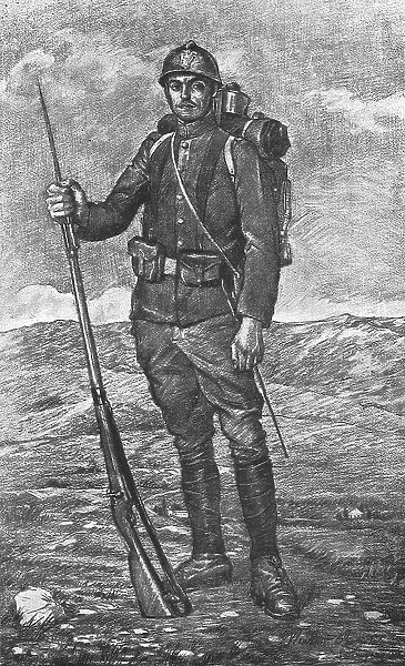 Le soldat serbe, dans son nouvel equipement, 1916. Creator: Vladimir Betzitch
