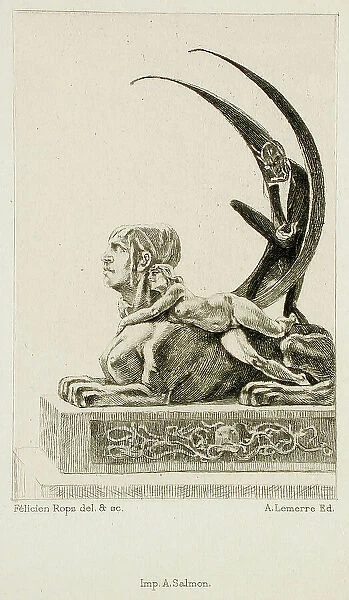 Le Sphinx, 1886. Creator: Félicien Rops