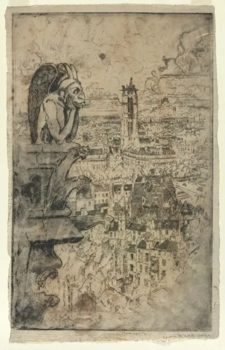Framed Print : Le Stryge, 1893. Creator: Joseph Pennell (American, 1857-1926) Framed Print : Le Stryge, 1893. Creator: Joseph Pennell (American, 1857-1926)