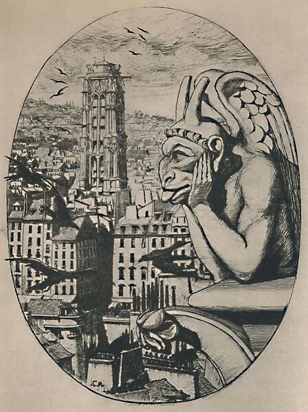 Le Stryge (8th State 6 3  /  4 x 5 1  /  8 Inches), 1853, (1927). Artist: Charles Meryon