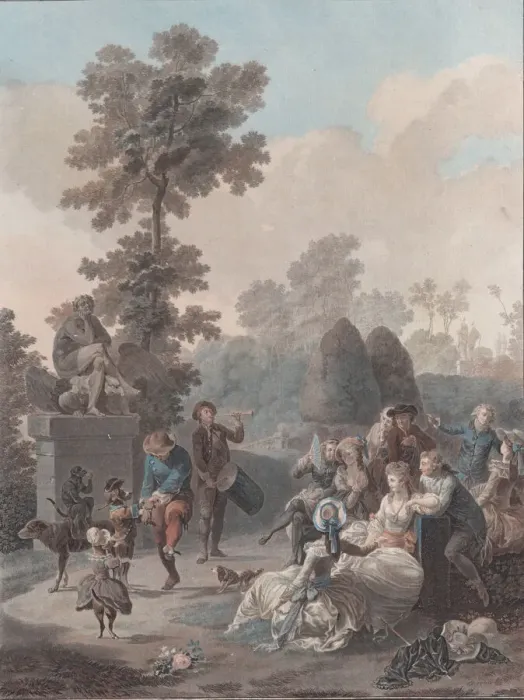 Framed Print : Le Tambourin, 1788-94. Creator: Charles-Melchior Descourtis Framed Print : Le Tambourin, 1788-94. Creator: Charles-Melchior Descourtis
