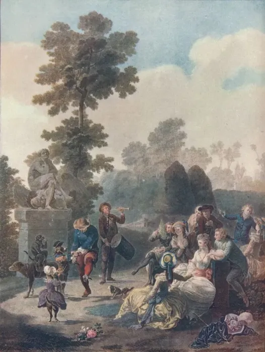Framed Print : Le Tambourine, c1780. Artist: Charles-Melchior Descourtis Framed Print : Le Tambourine, c1780. Artist: Charles-Melchior Descourtis