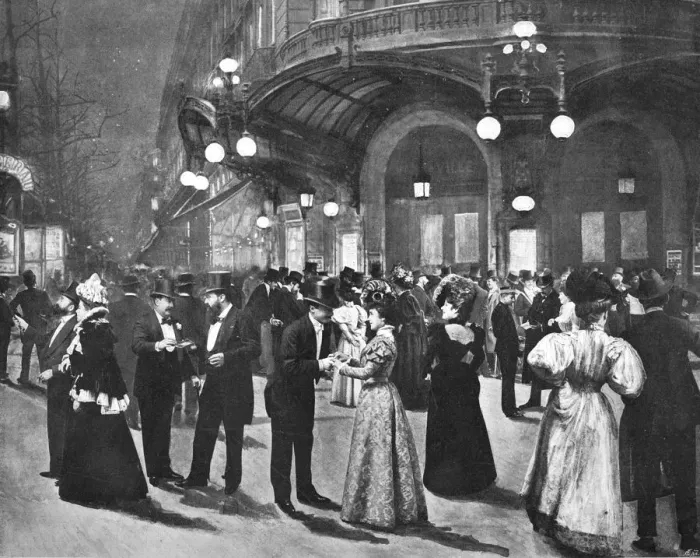 Framed Print : Le Theatre Du Vaudeville - Pendant L Entr acte, 1900 Framed Print : Le Theatre Du Vaudeville - Pendant L Entr acte, 1900