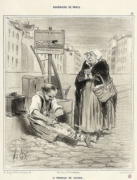 Le Tondeur de chiens, 1842. Creator: Honore Daumier