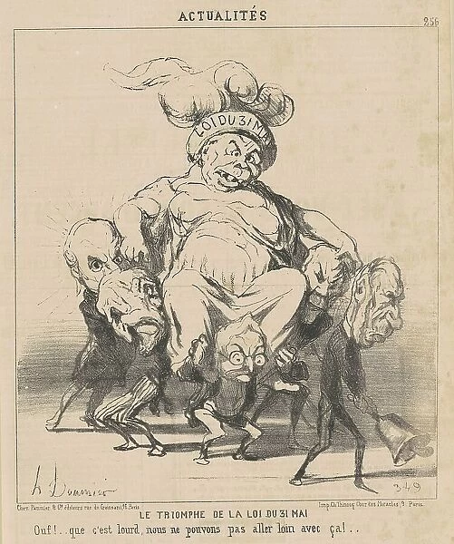 Le triomphe de la loi du 31 Mai, 19th century. Creator: Honore Daumier