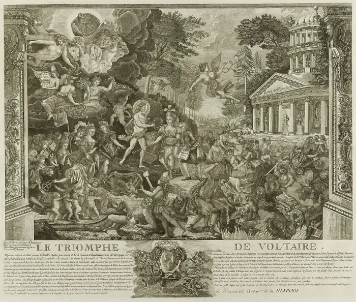 Framed Print : Le Triomphe de Voltaire, 1778 / 79. Creator: A. Duplessis Framed Print : Le Triomphe de Voltaire, 1778 / 79. Creator: A. Duplessis
