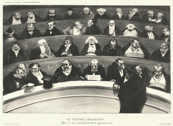 Framed Print : Le Ventre Legislatif, 1834. Creator: Honore Daumier Framed Print : Le Ventre Legislatif, 1834. Creator: Honore Daumier