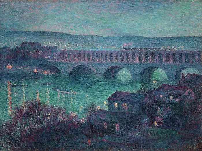 Framed Print : Le viaduc d'Auteuil, 1890. Creator: Luce, Maximilien (1858-1941) Framed Print : Le viaduc d'Auteuil, 1890. Creator: Luce, Maximilien (1858-1941)