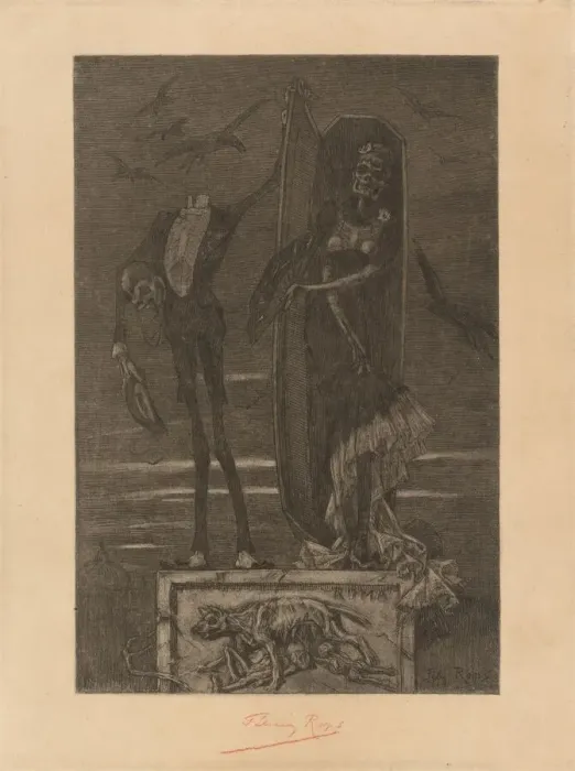 Framed Print : Le Vice supreme: Frontispiece, 1884. Creator: Felicien Rops Framed Print : Le Vice supreme: Frontispiece, 1884. Creator: Felicien Rops