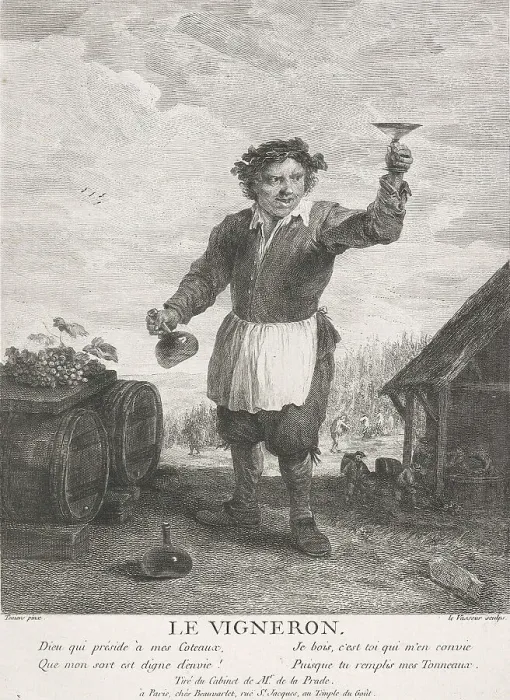 Framed Print : Le Vigneron (The winegrower), 1749-1797. Creator: Jean-Charles Levasseur Framed Print : Le Vigneron (The winegrower), 1749-1797. Creator: Jean-Charles Levasseur