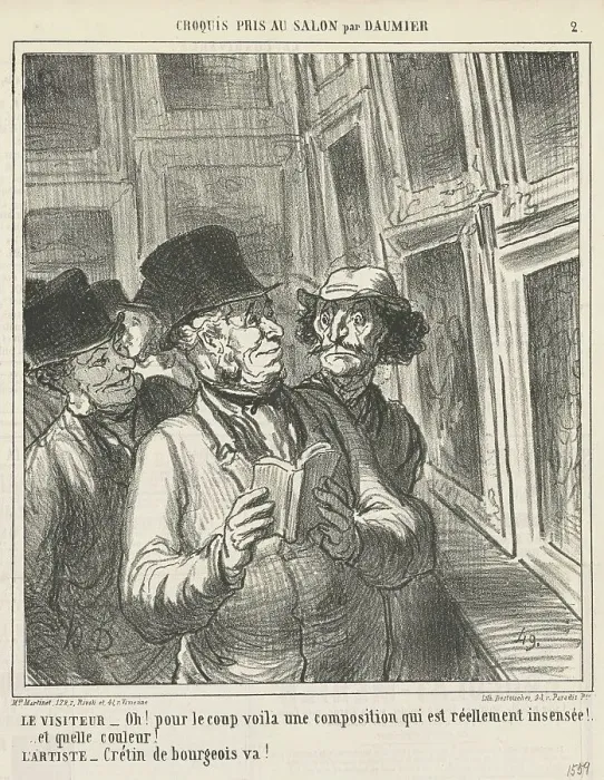 Framed Print : Le visiteur... 19th century. Creator: Honore Daumier Framed Print : Le visiteur... 19th century. Creator: Honore Daumier