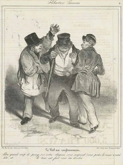 Framed Print : Le vol au renfoncement, 19th century. Creator: Honore Daumier Framed Print : Le vol au renfoncement, 19th century. Creator: Honore Daumier