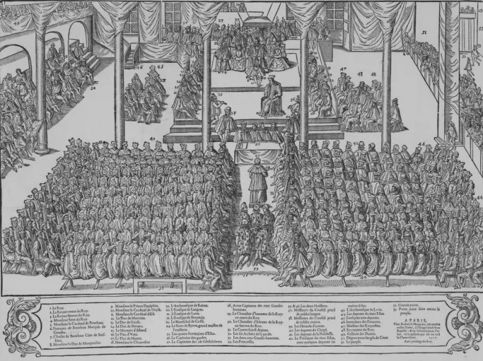 Framed Print : Le vray pourtraict de l assemblee des Estats tenuz en la ville de Bloys au moys de Framed Print : Le vray pourtraict de l assemblee des Estats tenuz en la ville de Bloys au moys de