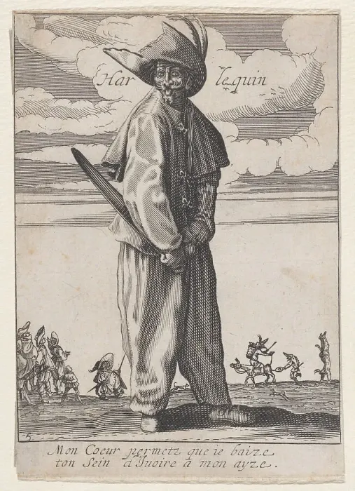 Framed Print : Le Zani ou Scapin, from Les Trois Pantalons pièces appélees Les Trois Acteurs, 17th century. Creator: Anon Framed Print : Le Zani ou Scapin, from Les Trois Pantalons pièces appélees Les Trois Acteurs, 17th century. Creator: Anon