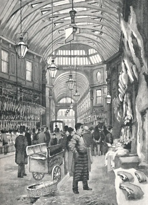 Framed Print : Leadenhall Market, 1891. Creator: William Luker. Leadenhall Market, 1891. Creator: William Luker Framed Print : Leadenhall Market, 1891. Creator: William Luker. Leadenhall Market, 1891. Creator: William Luker