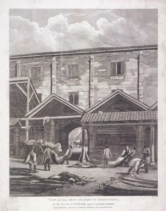 Framed Print : Leadenhall Market, London, 1825. Artist: Thomas Dale Framed Print : Leadenhall Market, London, 1825. Artist: Thomas Dale