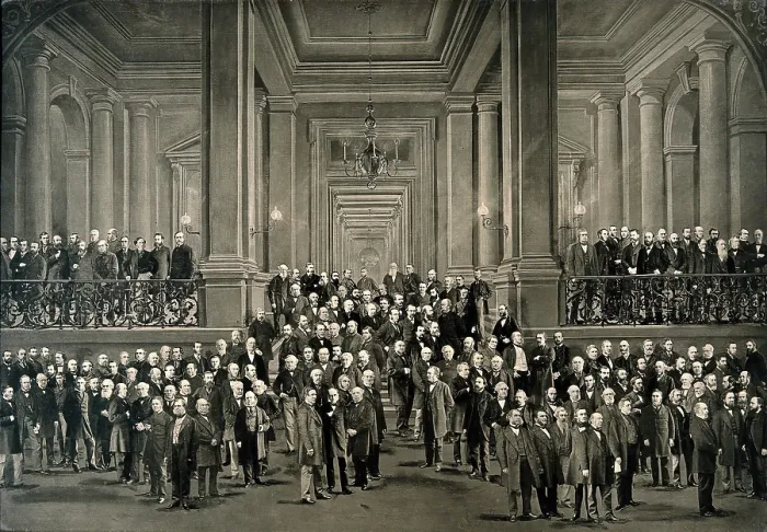 Framed Print : Leaders in medicine and surgery, 19th century. Creator: Unknown Framed Print : Leaders in medicine and surgery, 19th century. Creator: Unknown