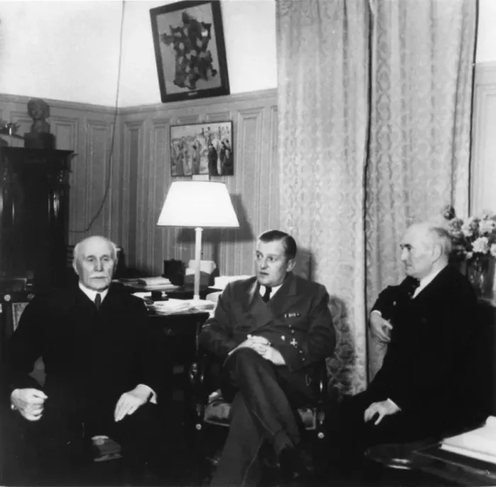 Framed Print : Leaders of Vichy France, c1941-1942 Framed Print : Leaders of Vichy France, c1941-1942