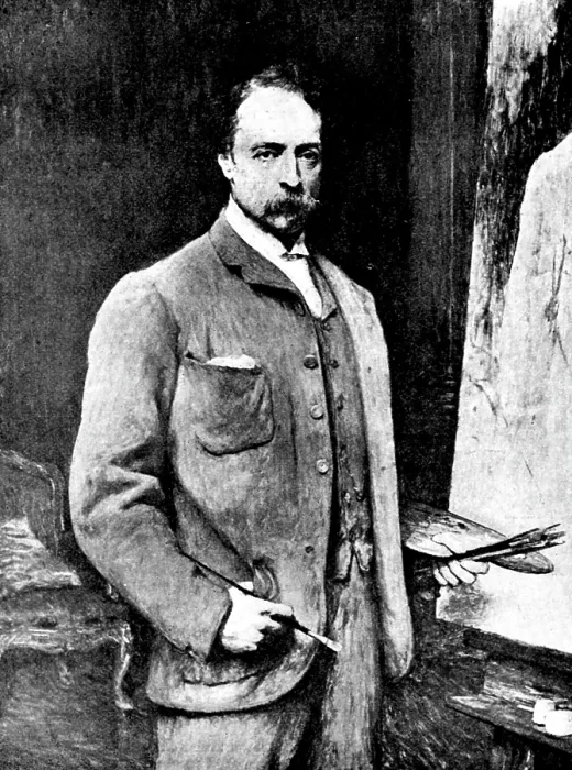 Framed Print : Our Leading Academicians, painted by themselves: Mr. William Quiller Orchardson, R.A. 1895. Creator: Unknown Framed Print : Our Leading Academicians, painted by themselves: Mr. William Quiller Orchardson, R.A. 1895. Creator: Unknown