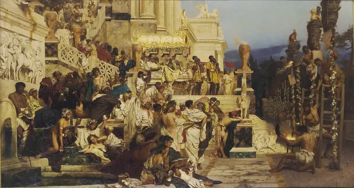 Framed Print : Leading Light of Christianity. Nero?s Torches, 1882. Artist: Siemiradzki, Henryk (1843-1902) Framed Print : Leading Light of Christianity. Nero?s Torches, 1882. Artist: Siemiradzki, Henryk (1843-1902)