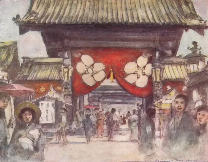 Framed Print : Leading to the Temple, c1887, (1901). Artist: Mortimer L Menpes Framed Print : Leading to the Temple, c1887, (1901). Artist: Mortimer L Menpes