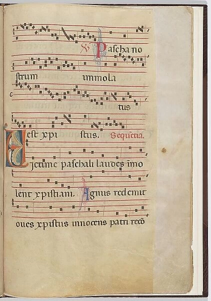 Leaf 6 from an antiphonal fragment, c. 1275. Creator: Unknown