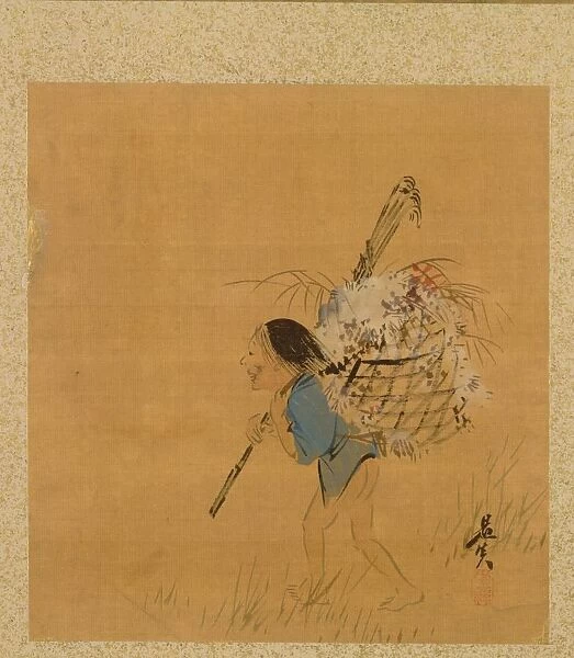 Leaf from Album of Seasonal Themes: Tea Jar and Cups, 1847. Creator: Shibata Zeshin (Japanese