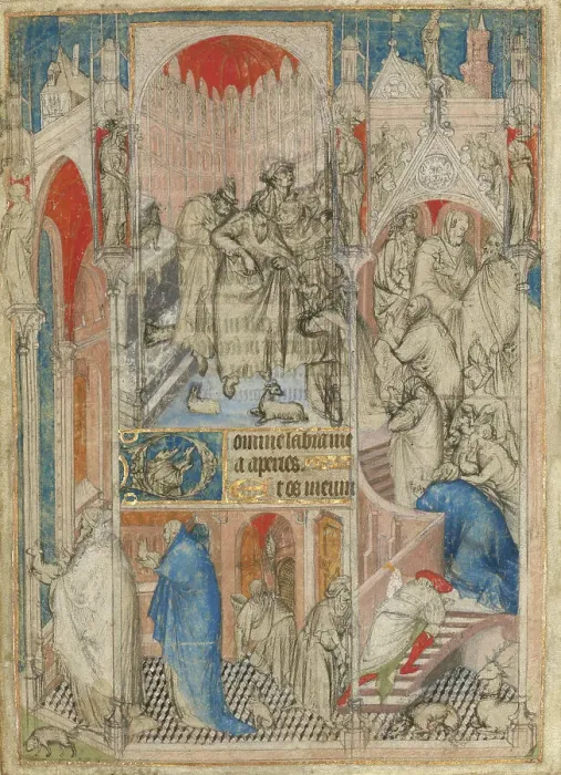 Framed Print : Leaf from a Book of Hours, about 1410-1430. Creator: Master of the Rohan Hours Framed Print : Leaf from a Book of Hours, about 1410-1430. Creator: Master of the Rohan Hours