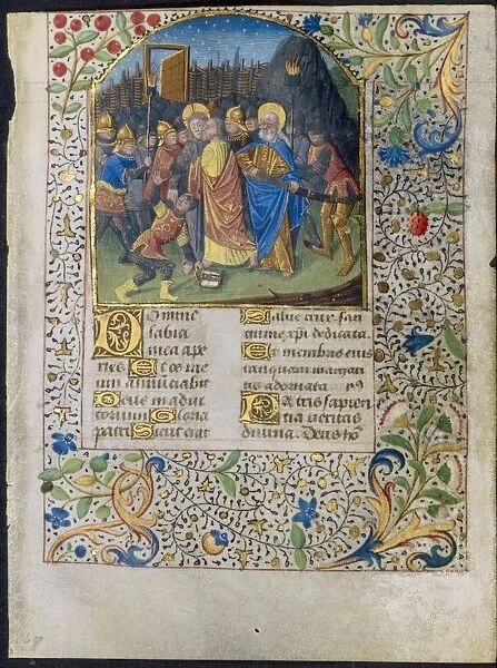 Leaf from a Book of Hours: The Betrayal of Christ, c