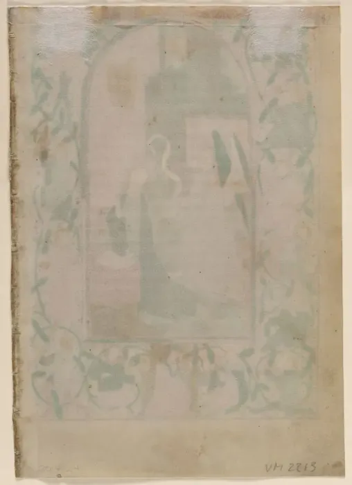 Framed Print : Leaf from a Book of Hours: Blank (verso), 1470s. Creator: Unknown Framed Print : Leaf from a Book of Hours: Blank (verso), 1470s. Creator: Unknown
