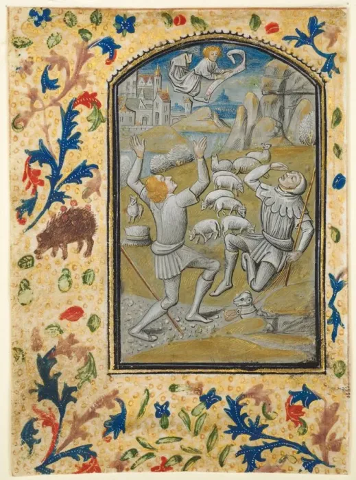 Framed Print : Leaf from a Book of Hours: Coronation of the Virgin, c. 1470-1480. Creator: Guillaume Vrelant Framed Print : Leaf from a Book of Hours: Coronation of the Virgin, c. 1470-1480. Creator: Guillaume Vrelant