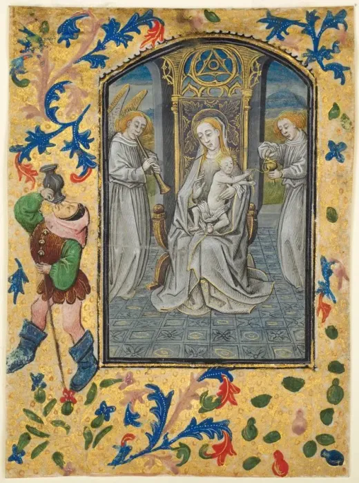 Framed Print : Leaf from a Book of Hours: Presentation in the Temple, c. 1470-1480. Creator: Guillaume Vrelant Framed Print : Leaf from a Book of Hours: Presentation in the Temple, c. 1470-1480. Creator: Guillaume Vrelant