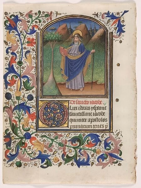 Leaf from a Book of Hours: Saint James the Greater, c