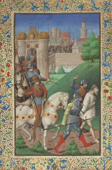 Framed Print : Leaf from a Manuscript, about 1460-1470. Creator: Francois Fouquet Framed Print : Leaf from a Manuscript, about 1460-1470. Creator: Francois Fouquet