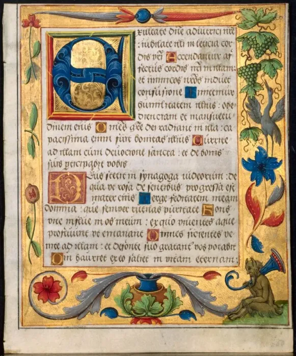 Framed Print : Leaf from a Psalter and Prayerbook…, c. 1524. Creator: Unknown Framed Print : Leaf from a Psalter and Prayerbook…, c. 1524. Creator: Unknown