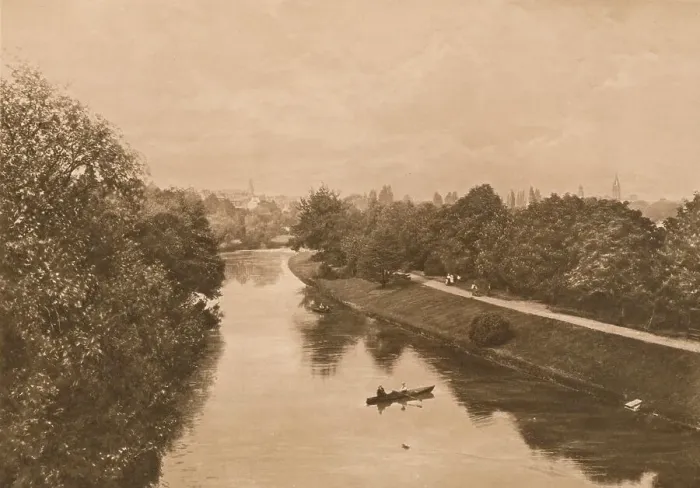 Framed Print : The Leam at Leamington, 1902 Framed Print : The Leam at Leamington, 1902
