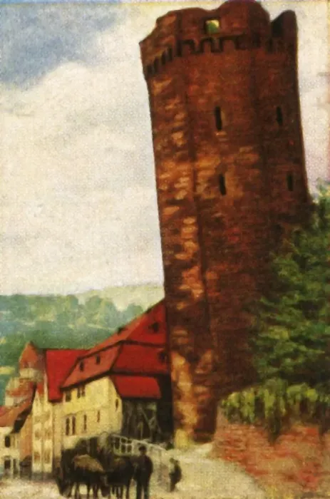 Framed Print : The Leaning Tower of Dausenau, c1928. Creator: Unknown Framed Print : The Leaning Tower of Dausenau, c1928. Creator: Unknown