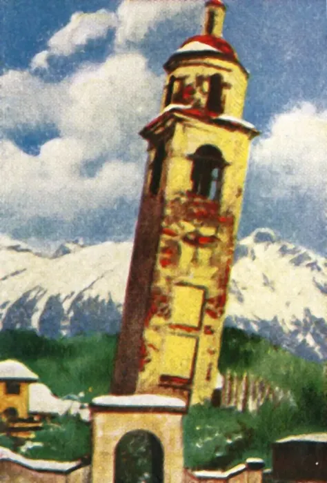 Framed Print : The Leaning Tower of St Moritz, c1928. Creator: Unknown Framed Print : The Leaning Tower of St Moritz, c1928. Creator: Unknown